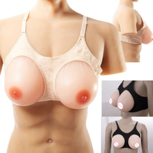 Lot Silicone Breast Forms Fake Boobs Enhancer Bra For Crossdresser Transgender - Picture 1 of 31