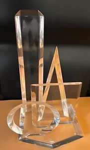 Mid-Century Modern Hivo Van Blaugrün Lucite Skulptur Skyline - Bild 1 von 20