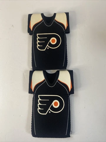 NHL Philadelphia Flyers Jersey Bottle Koozie Bud Light. Neoprene Lot Of 2 Cover