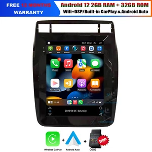 9.7" 32GB Touch Screen SatNav DAB Car Stereo Wifi CarPlay For VW Touareg 2011-2017 - Picture 1 of 20