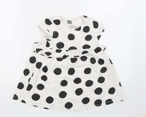 NEXT Girls White Cotton Blend T-Shirt Dress Size 3-4 Years - Picture 1 of 12