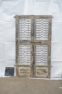 Antique Vintage Rustic Indian Jali Door Preserved From Mid 90's - Picture 1 of 2