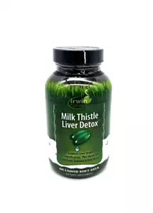 Irwin Naturals Milk Thistle Liver Detox Supplement, 60 Count Ea. Exp 11/2026 - Picture 1 of 2