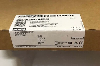 6ES7 513-1AL00-0AB0 NEW SIEMENS 6ES7513-1AL00-0AB0 S7-1500 CPU 1513-1 PN - Image 1 of 3