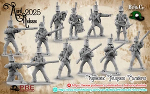 28mm Napoleonic Portuguese Cazadores - Peninsula War - black powder era - Picture 1 of 1