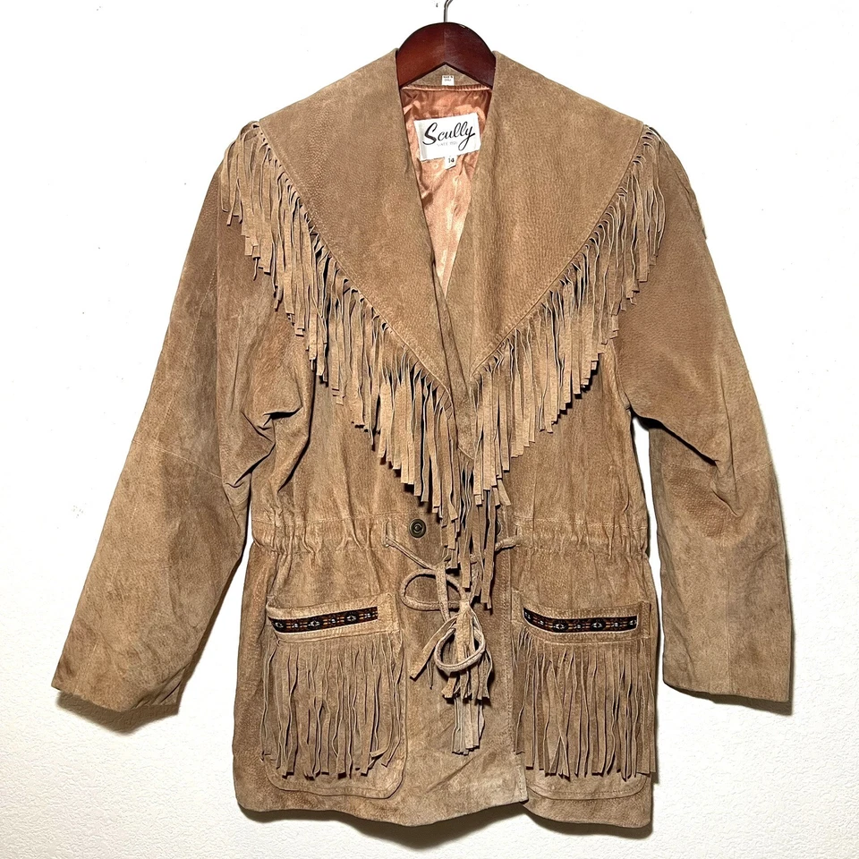 Scully Womens Suede Fringe Jacket Size 14 - Image 1 of 4