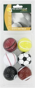 Brand Fusion Golfers Club Novelty 'Sports' Golf Balls (6) - Picture 1 of 1