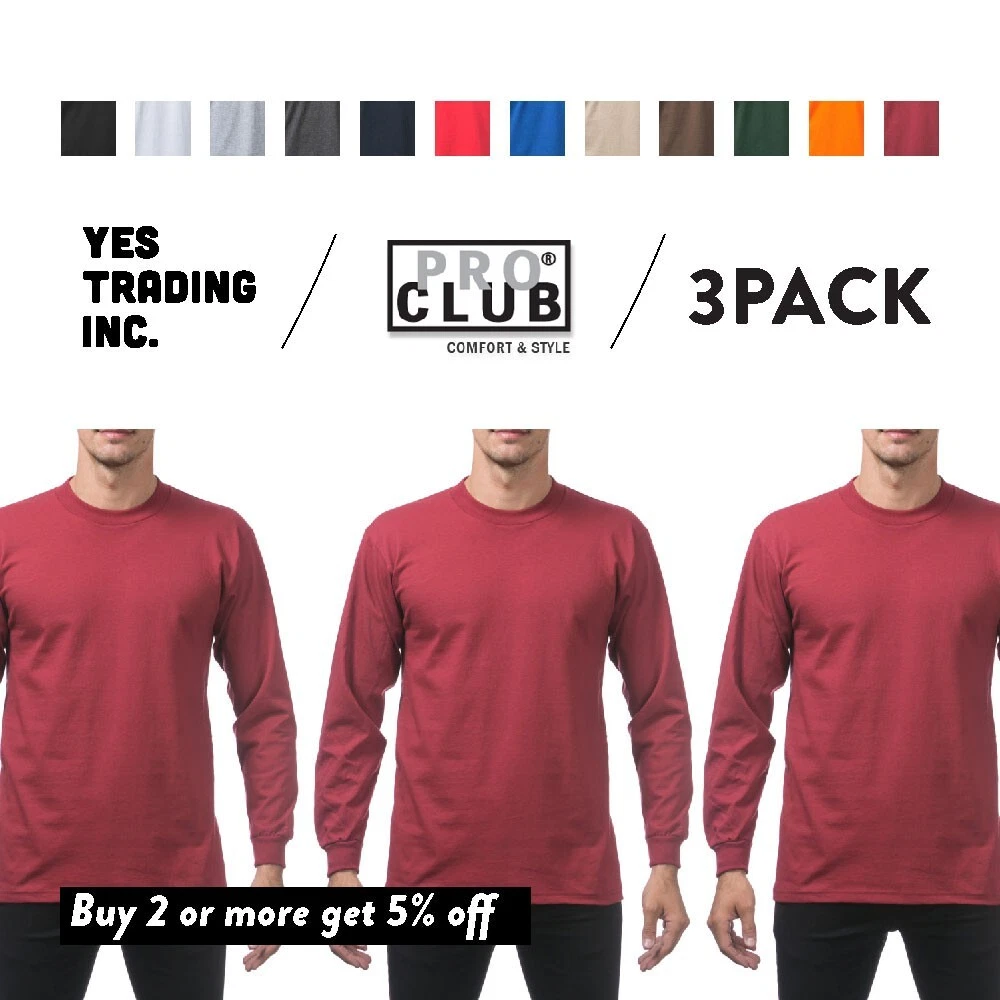 Men's Big & Tall Heavyweight Long Sleeve T-Shirt - Crewneck, LT To 4XLT