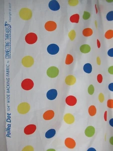 Polka dot Fabric From Connecting Threads On White   SBTY X 104" VTG 2017   NEW - Picture 1 of 6