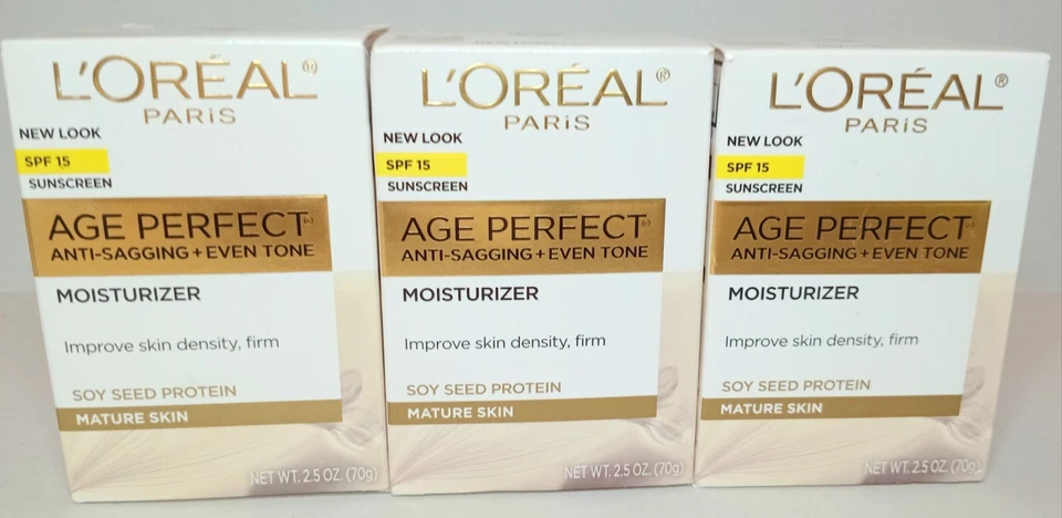 SEE PICS FOR EXP DATE 3x L'Oreal Age Perfect Anti-Sagging+Even Tone Moisturizer  - Image 1 of 4