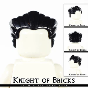 LEGO Minifigura Cabello NEGRO 64798 Hombre Niño Cabello Barrido hacia atrás con Pico de la Viuda - Imagen 1 de 6