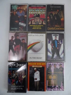 Lot of 9 Rap Soul R&B Cassette Tapes Ice T Rick James Vanilla Ice Cameo Heavy D - Image 1 of 4