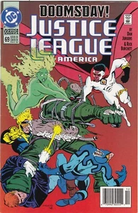 DC Comics JUSTICE LEAGUE OF AMERICA #69 December 1992 Doomsday App. Newstand UPC - Picture 1 of 2