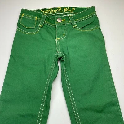 OshKosh B'gosh Girl's Green Adjustable Waist Jeans Size 5 NWOT - Image 1 of 4