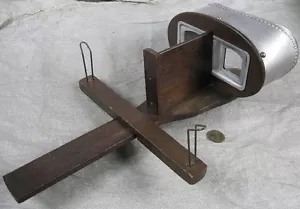 Antique Sterieoviewer Wood & Aluminum Monarch 1904 Keystone - Picture 1 of 5