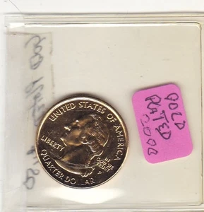 2000 United States 24k Gold Plated Quarter Maryland Edition UNC - Picture 1 of 2
