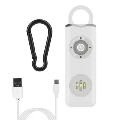 ABS Personal Self Defense Alarm 130dB Anti-wolf Alert With LED Light Keychain - Image 1 of 4