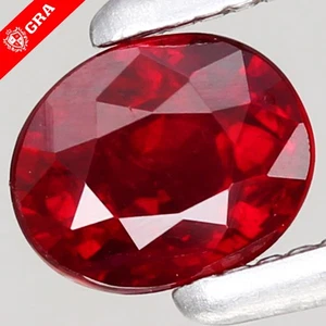 Pigeon Blood! 0.39ct 4.67x3.81mm Oval Natural Heated Vivid Red Mozambique Ruby - Picture 1 of 5