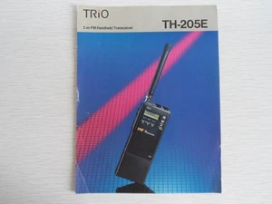 SOLO FOLLETO KENWOOD TRIO TH 205E...................RADIO_TRADER_IRLANDA. - Imagen 1 de 2