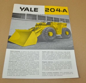 Trojan 204-A Tractor Shovel Wheel Loader Yale Brochure Prospekt IT - Picture 1 of 2