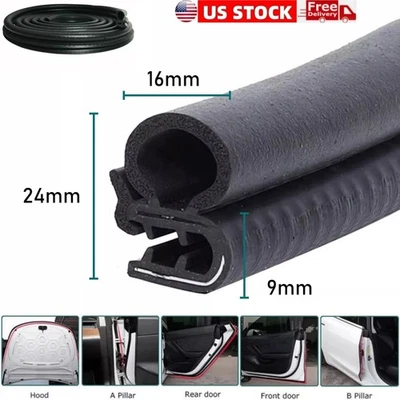 Universal Weatherstrip Door Window Trunk Hood Edge Trim Car Rubber Seal Strip - Image 1 of 4