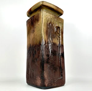 Vaso da terra Steuler Heiner Balzar anni 70 - ceramica brutalista smalto da corsa 49 cm - Foto 1 di 18