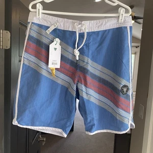 Pantalones cortos de tabla Vissla Drain Pipes - Excelente con etiquetas - Para hombre 33 - Azul - Imagen 1 de 14