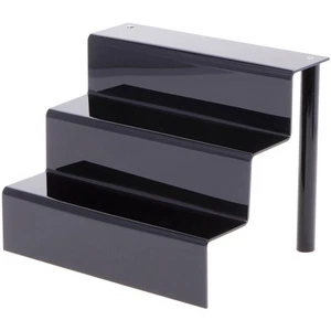 Plymor Black Acrylic 3-Step Display Stairs, 7.75" H x 10" W x 8" D - Picture 1 of 1