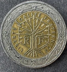 2 EURO MÜNZE COIN FRANKREICH FRANCE 1999 ★ LEBENSBAUM ★ FEHLPRÄGUNG ? MINT★RARE - Bild 1 von 2