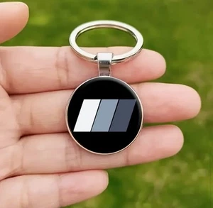 TRD- Tri Color Emblem Key Chain- Gray - Picture 1 of 2