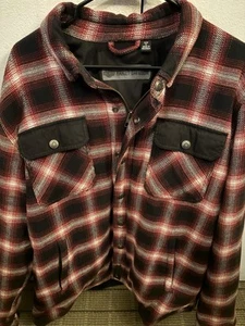 Chaqueta de franela a cuadros Harley Davidson botón con cremallera chamarra leñador XL delgada - Imagen 1 de 4