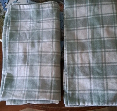 LL Bean Algodón Cuadros Verde Talla Estándar Juego de 2 Piezas Nuevo Sin Etiquetas Foto 1 de 4