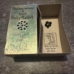 Vintage 1939 Adam’s Magic Trick - Disappearing Live Baby Rabbit - Picture 1 of 5
