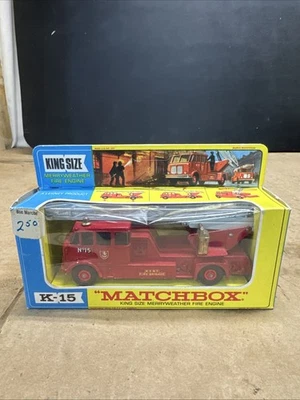 🚒 Matchbox King Size K-15 Merryweather Fire Engine Kent Fire Brigade Lesney - Image 1 of 4