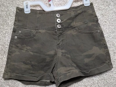 No Boundaries High Rise  Women's Camo Shorts, Size 9  - Image 1 of 3