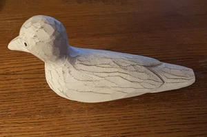 Vintage Hand-Carved Painted Wooden Duck/Bird - White 8.5” - Picture 1 of 6