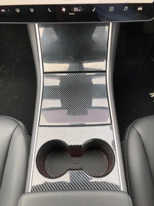 For Tesla Model 3 2018 2019 Interior Center Console Cup Holder Panel Cover Trim - Picture 1 of 7