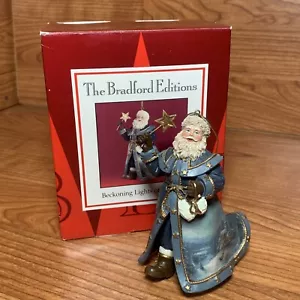 Caja de adornos de Papá Noel luz del crepúsculo Thomas Kinkade Beckoning edición Bradford - Imagen 1 de 10