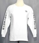 T-shirt de skateboard adidas 03 en coton blanc L/S jeunesse taille L courte longueur