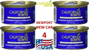 4 California Scents Organic Air Freshener Desodorisant (NEWPORT NEW CAR 4) - Picture 1 of 1