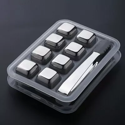 Ice Cubes Pliers Plastic Shell Reusable Rounded Corners Silver 27*27*27mm - Image 1 of 4