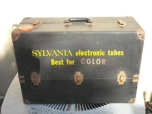 Vintage Large SYLVANIA Electronic Tubes "Best for COLOR" Caddy Carrying Case - Picture 1 of 15