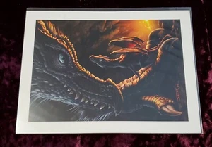 Dragons Mother and Baby 2010 signierter Druck vom Künstler JEK - Bild 1 von 2
