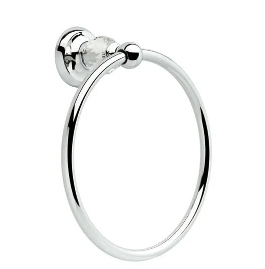 Anel de toalha de banho Delta Nora cromado polido e vidro transparente NOR46-CHC - Imagem 1 de 1