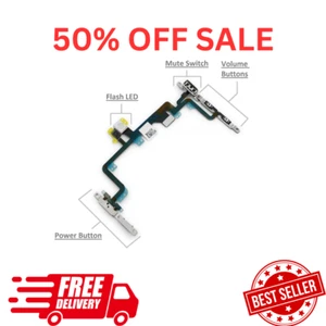 Power Flex Cable With Brackets Volume Button Mute Switch For iPhone 7 8 Plus UK. - Picture 1 of 4