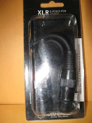 New XLR 5-Pin Male to 3-Pin Female Turnaround DMX CABLE AC5PM3PFM - Image 1 of 4