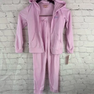 NWT Juicy Couture terry cloth jacket jogger Set girls sz 6X rhinestone bling - Picture 1 of 10
