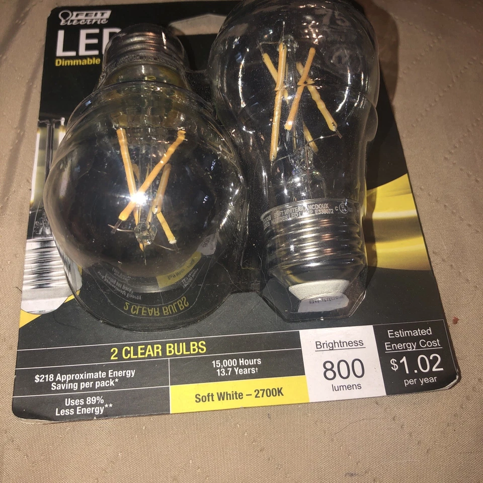 75 Watt Feit Electric acre A15 E26 (Clear) Filament LED Bulb Soft White - Image 1 of 1
