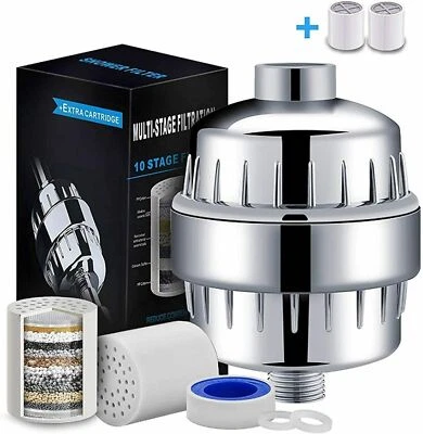 1/2" Dusche Hartwasserfilter Duschkopffilter Wasserenthärter mit 2Filterpatronen - Bild 1 von 4