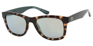 Lacoste Men's Havana Soft Square Sunglasses w/ Mirrored Lens - L789S-214 - Picture 1 of 3